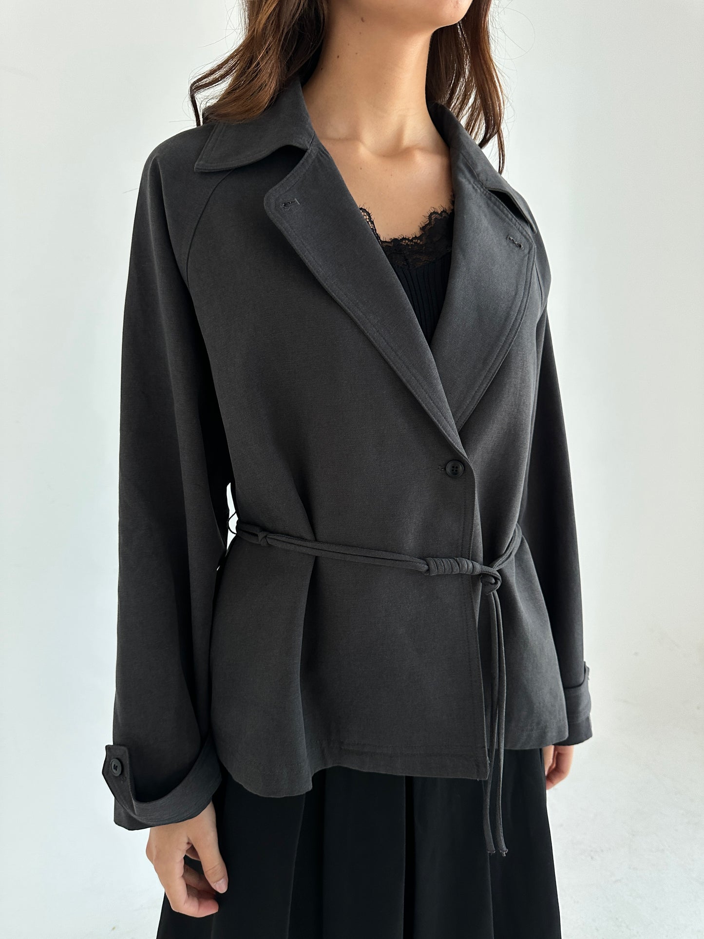 Gray sude jacket