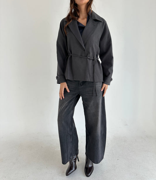 Gray sude jacket