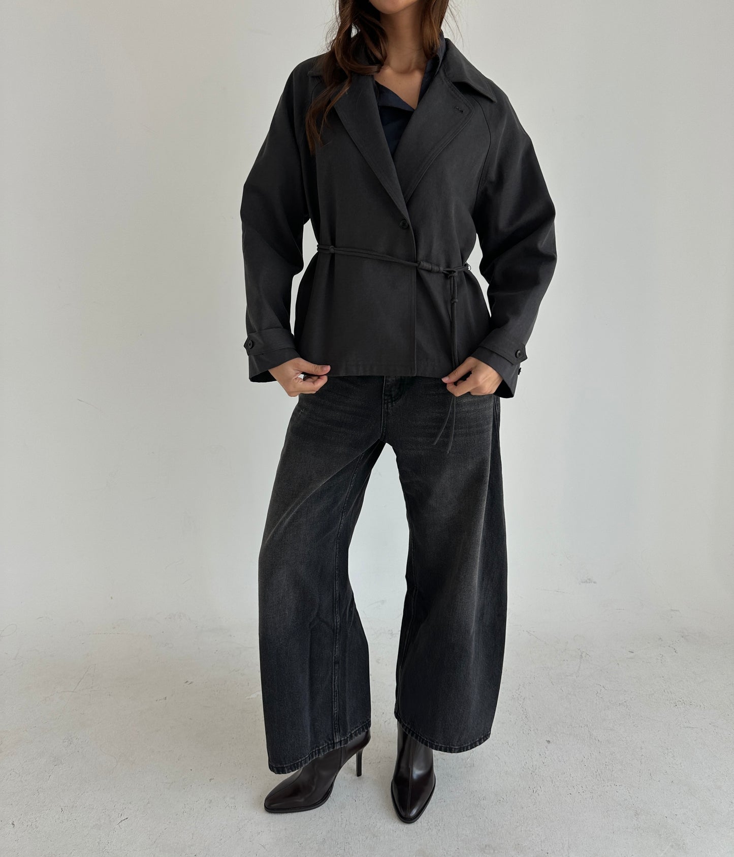Gray sude jacket