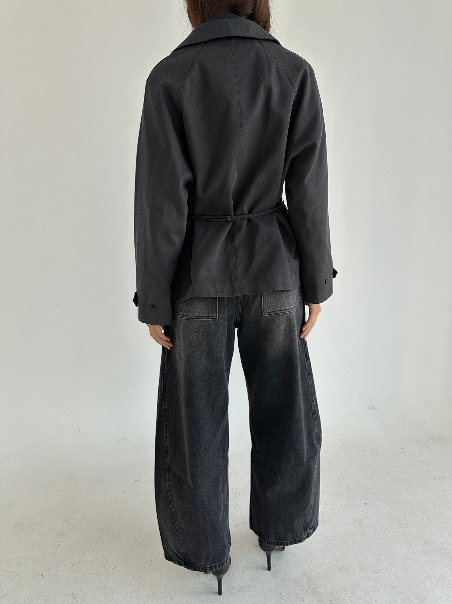 Gray sude jacket