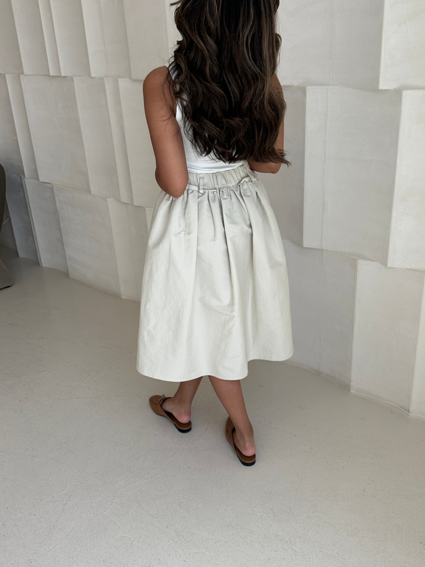 Cream skirt